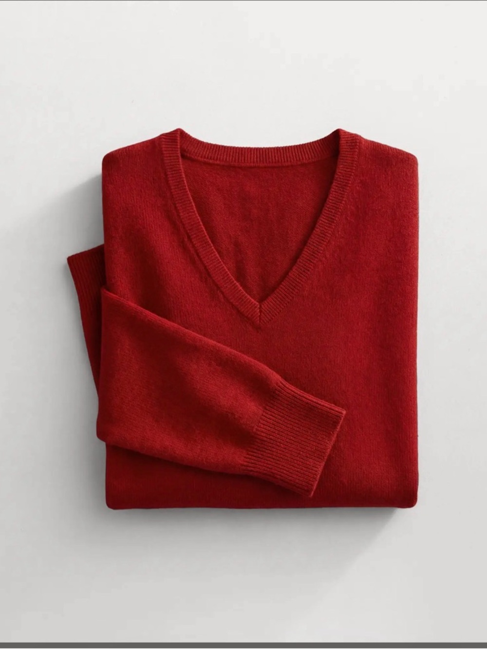 Mongolian Cashmere V-Neck Sweater